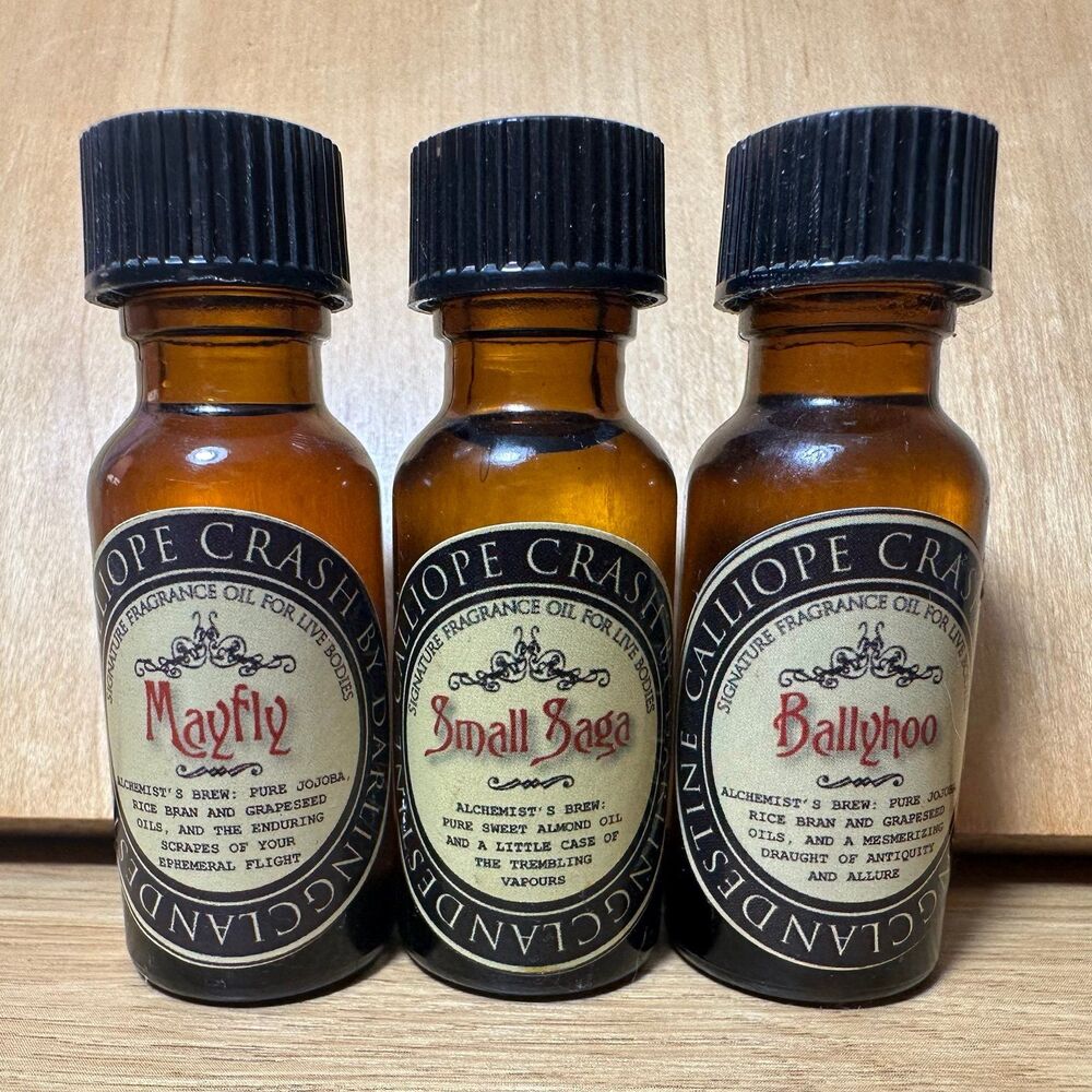 Darling Clandestine Indie Perfume Oil Mayfly Ballyhoo & Small Saga Full Size